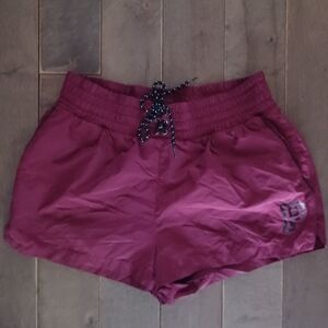 Burgundy Shorts with Beaded Drawstring